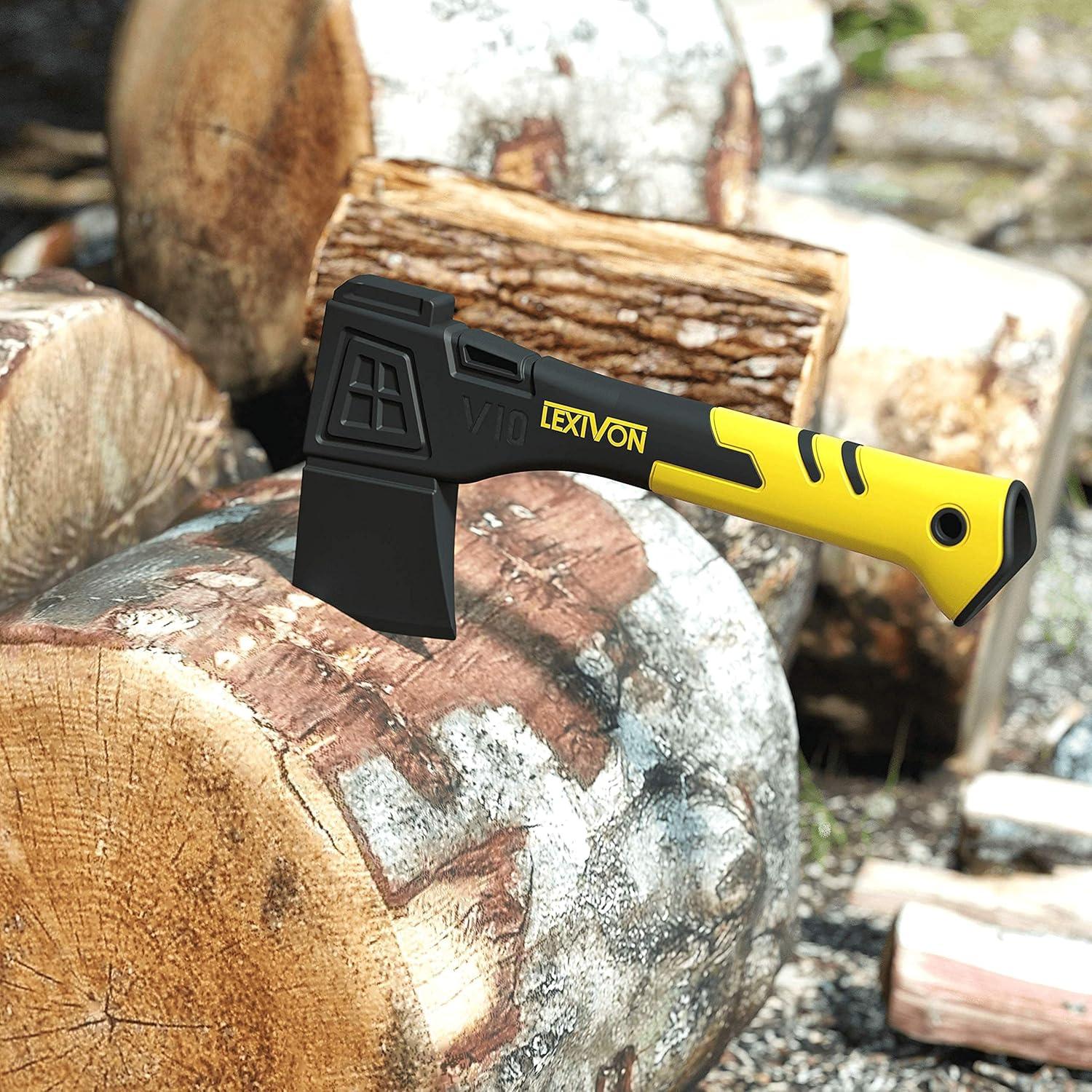 Hacha de Camping LEXIVON V10 - 25.4 cm, Acero de Carbono