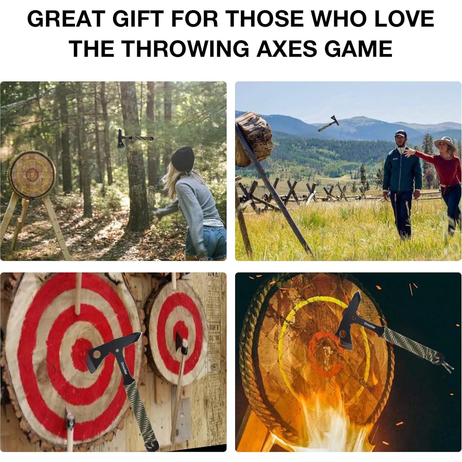 Set de 6 Hachas de Lanzamiento Dinoclier 27.18 cm con Funda