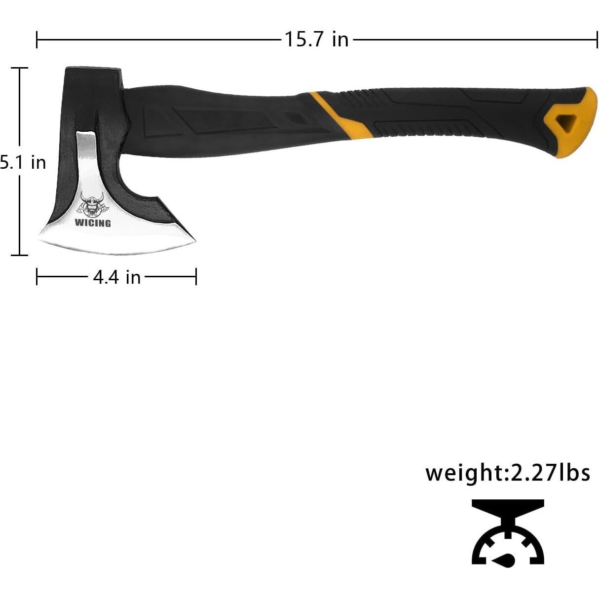 Hacha de Partir WICING 38.1 cm Acero Manganeso 1065 Mango Fibra Vidrio
