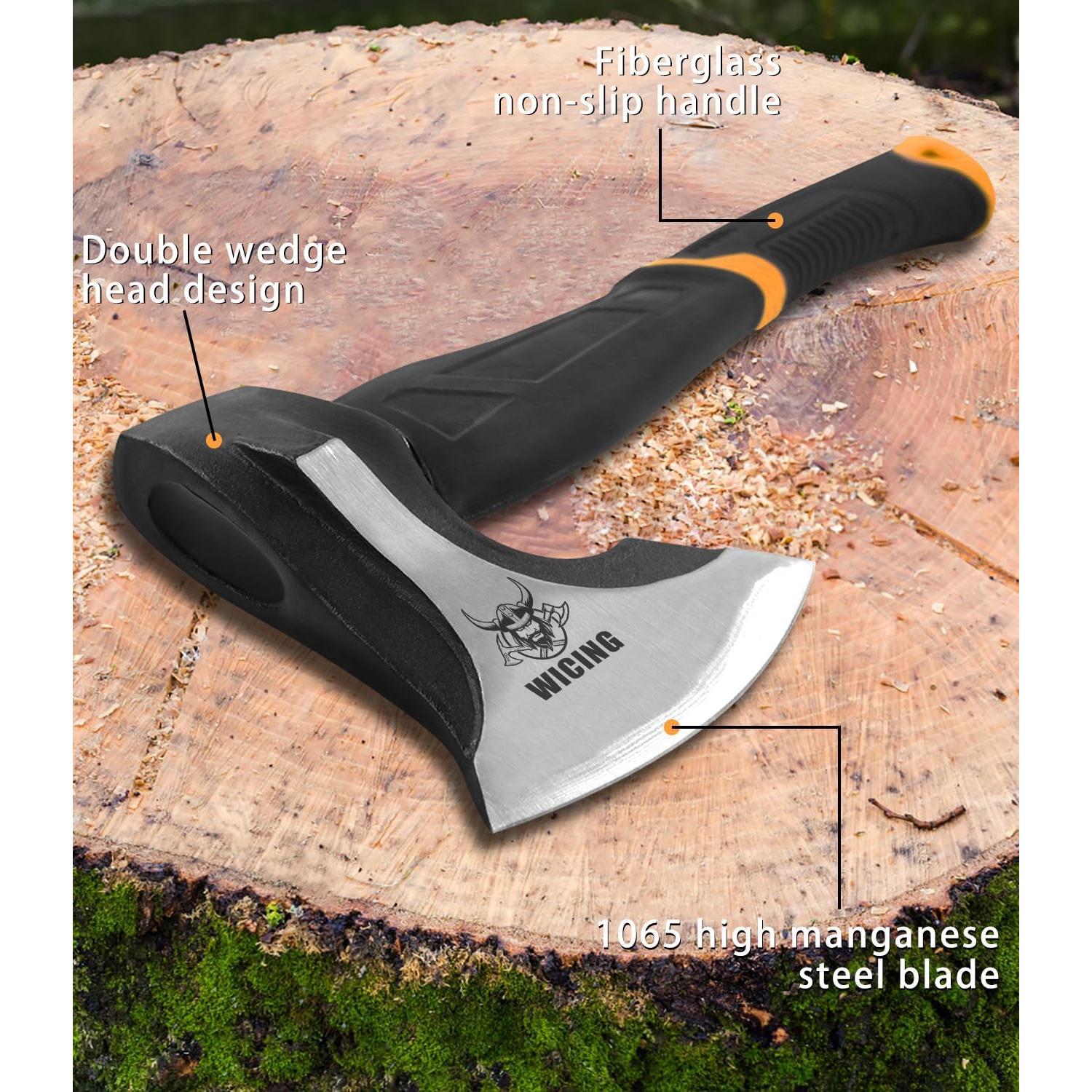 Hacha de Partir WICING 38.1 cm Acero Manganeso 1065 Mango Fibra Vidrio