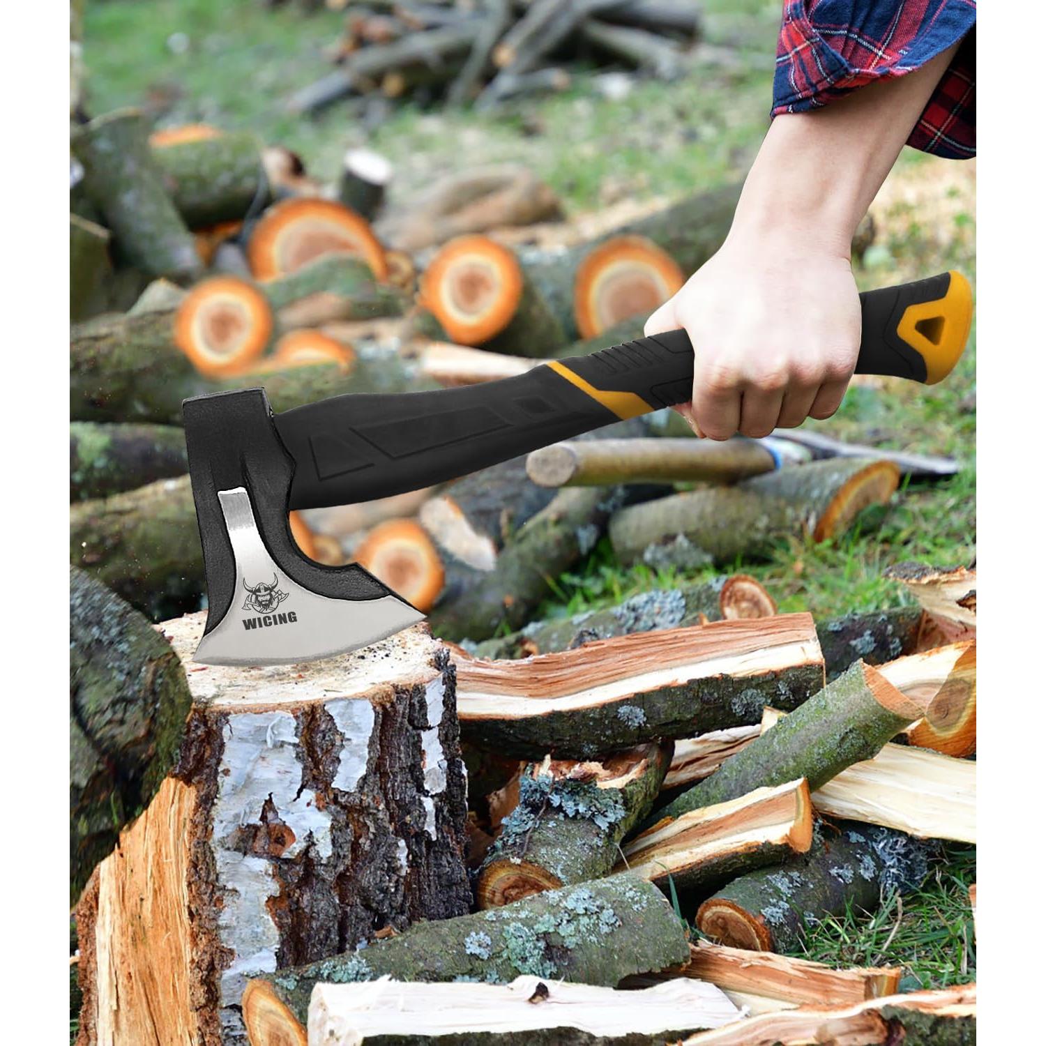 Hacha de Partir WICING 38.1 cm Acero Manganeso 1065 Mango Fibra Vidrio