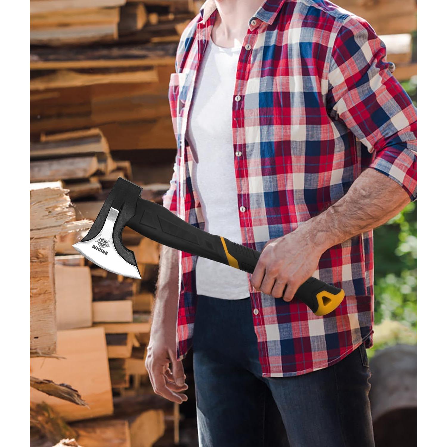 Hacha de Partir WICING 38.1 cm Acero Manganeso 1065 Mango Fibra Vidrio