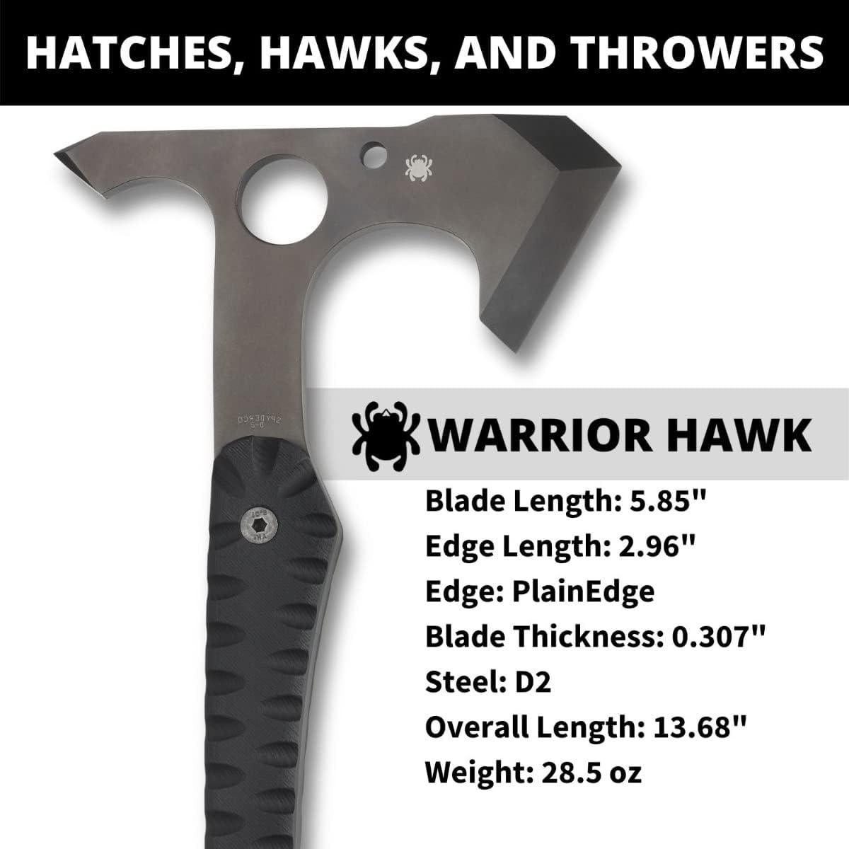 Hacha Tomahawk Spyderco Warrior Hawk 34.7 cm Acero D2