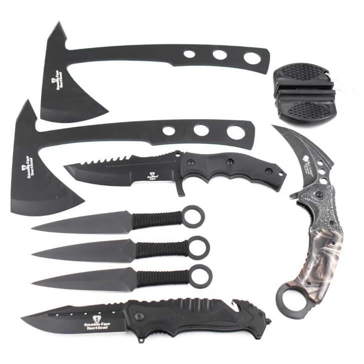 Conjunto Táctico Snake Eye 6 Piezas Cuchillos y Hacha