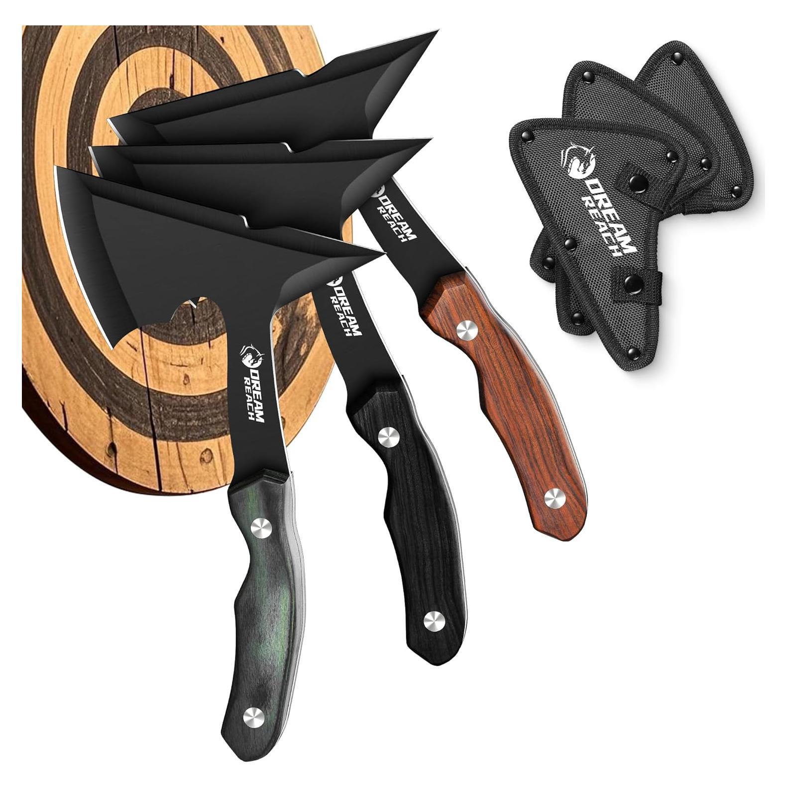 Juego de Hachas de Lanzamiento Dream Reach - 3 Hachas de Acero