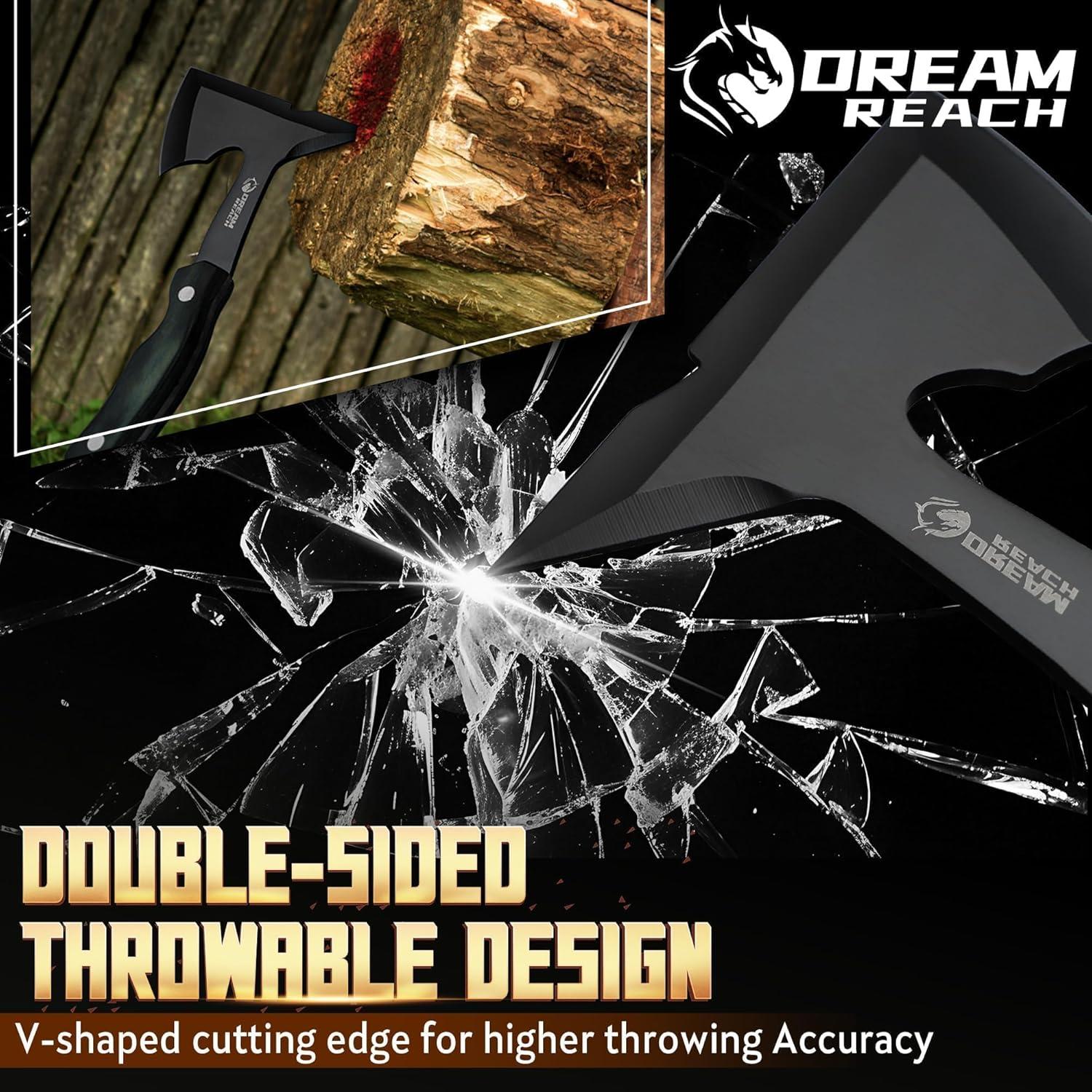 Juego de Hachas de Lanzamiento Dream Reach - 3 Hachas de Acero