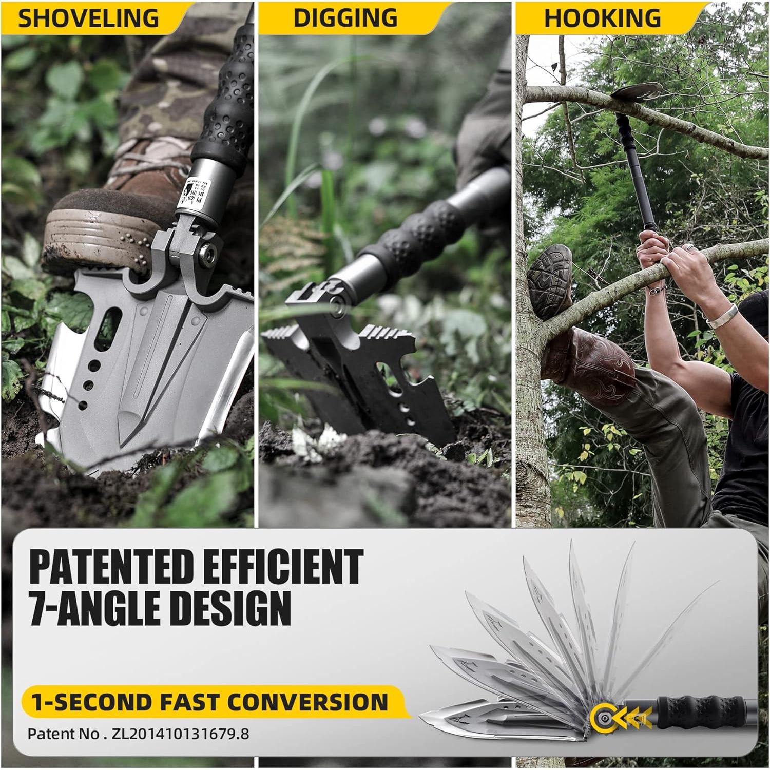 Pala de Supervivencia Zune Lotoo F3 con Hacha 29 en 1