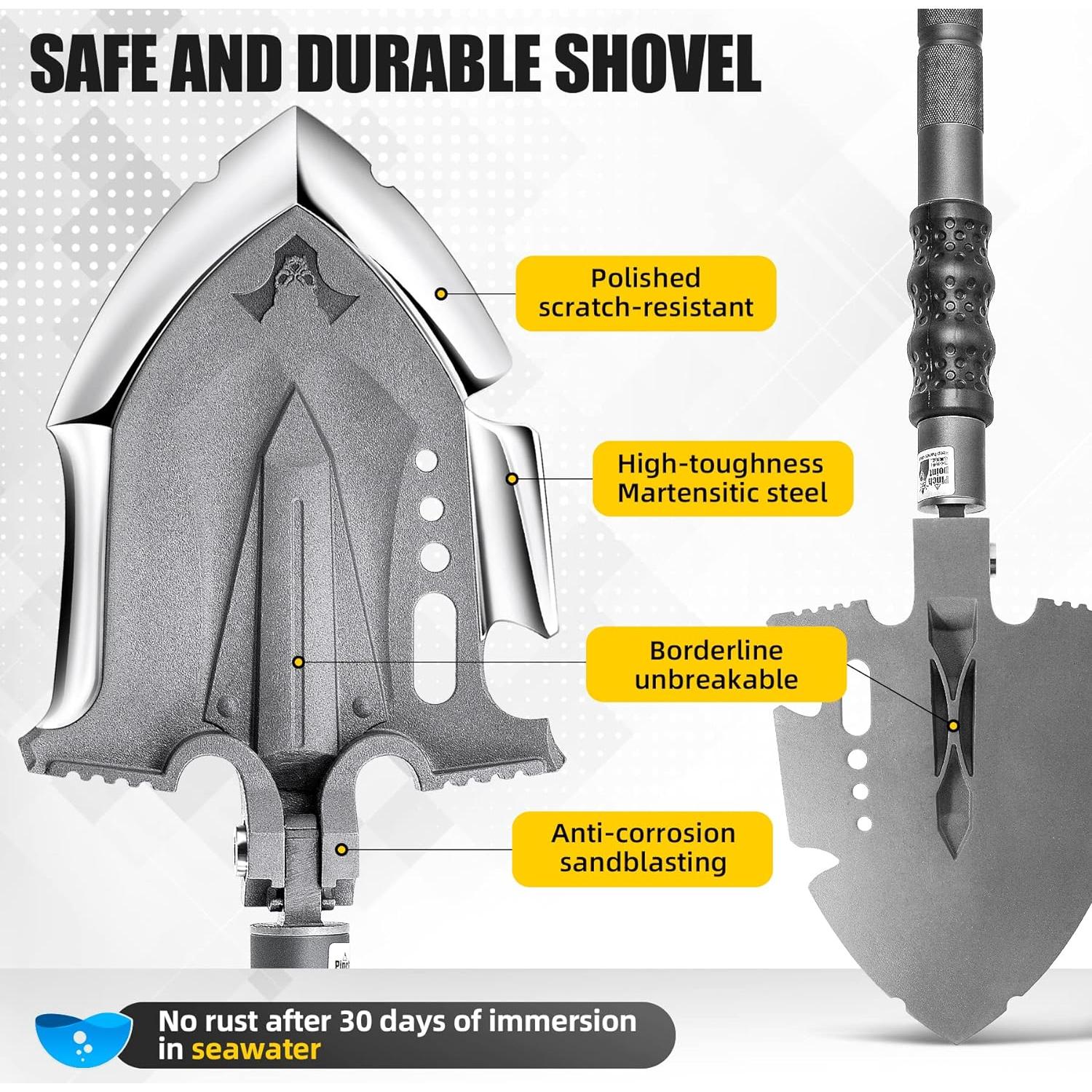 Pala de Supervivencia Zune Lotoo F3 con Hacha 29 en 1