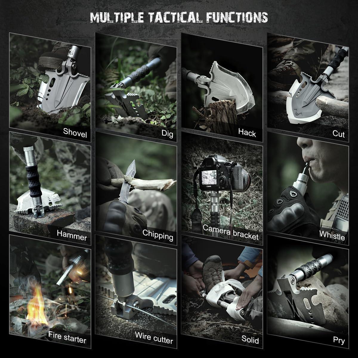 Pala de Supervivencia Zune Lotoo F3 con Hacha 29 en 1