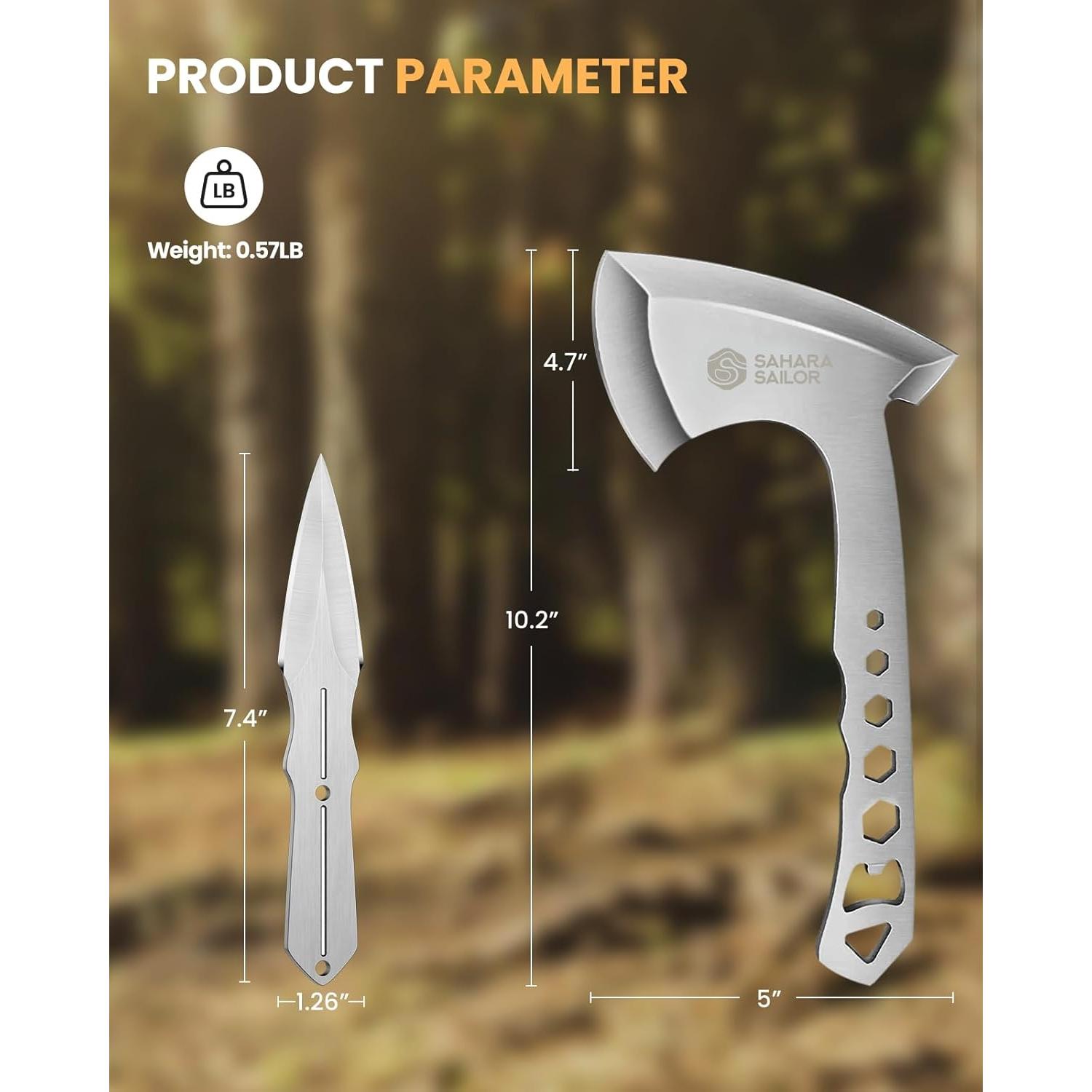 Hachas de Lanzamiento Sahara Sailor - Paquete de 3 Hachas 25.4 cm