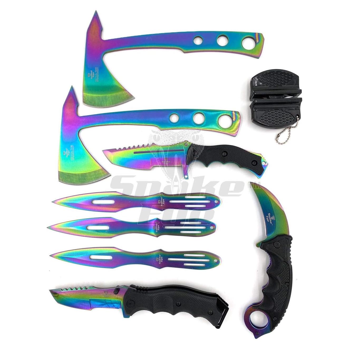 Conjunto Táctico Snake Eye 6 Piezas Cuchillos y Hacha