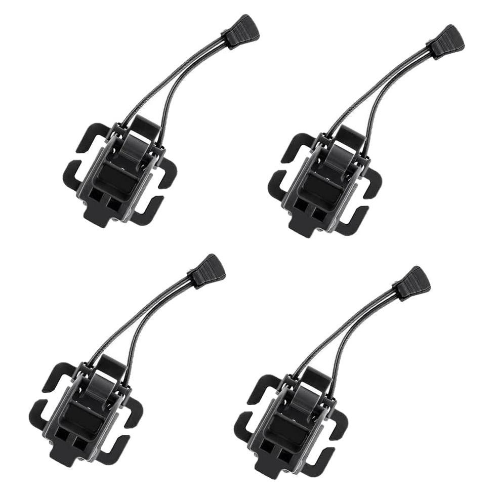 Clips Molle Tácticos AZB - 4 Piezas Nylon Negro