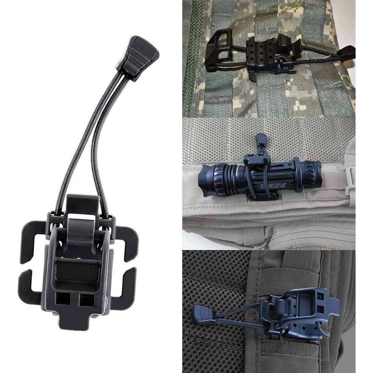 Clips Molle Tácticos AZB - 4 Piezas Nylon Negro