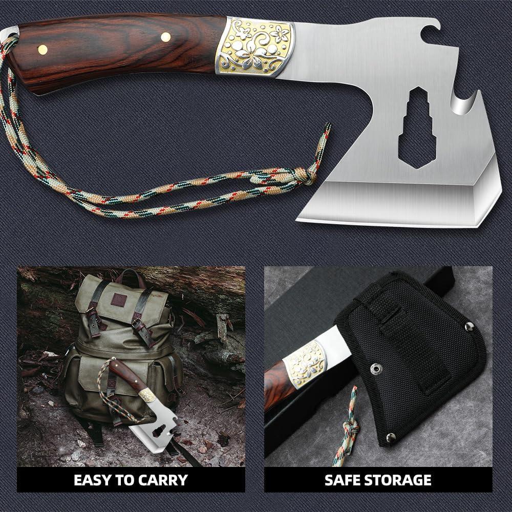 Hacha de Camping VCXOX 24.13 cm Acero Alto Carbono Ergonómica