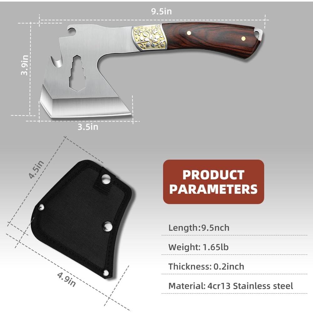 Hacha de Camping VCXOX 24.13 cm Acero Alto Carbono Ergonómica
