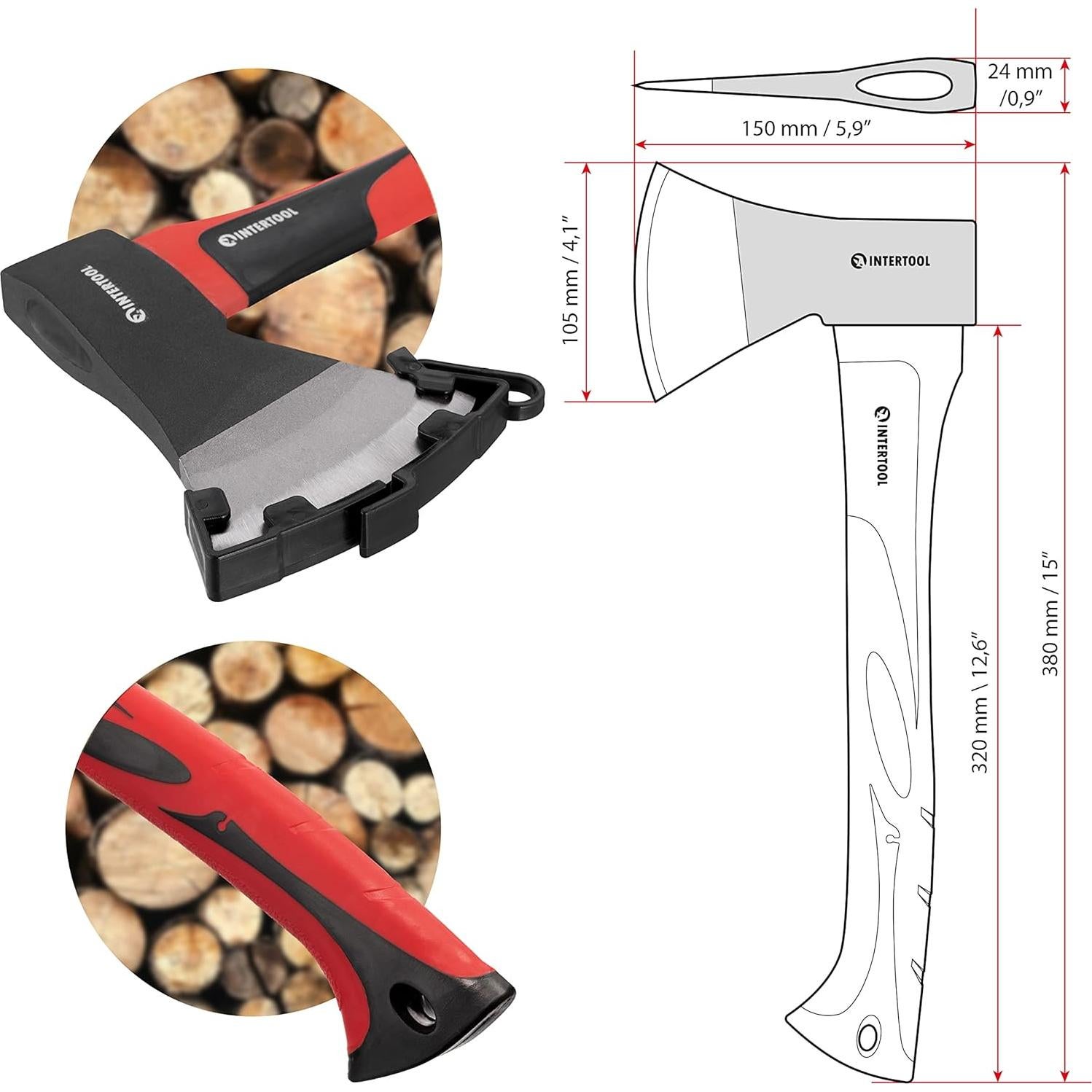 Set de Hachas INTERTOOL HT-0261 y HT-0264 - Fibra de vidrio