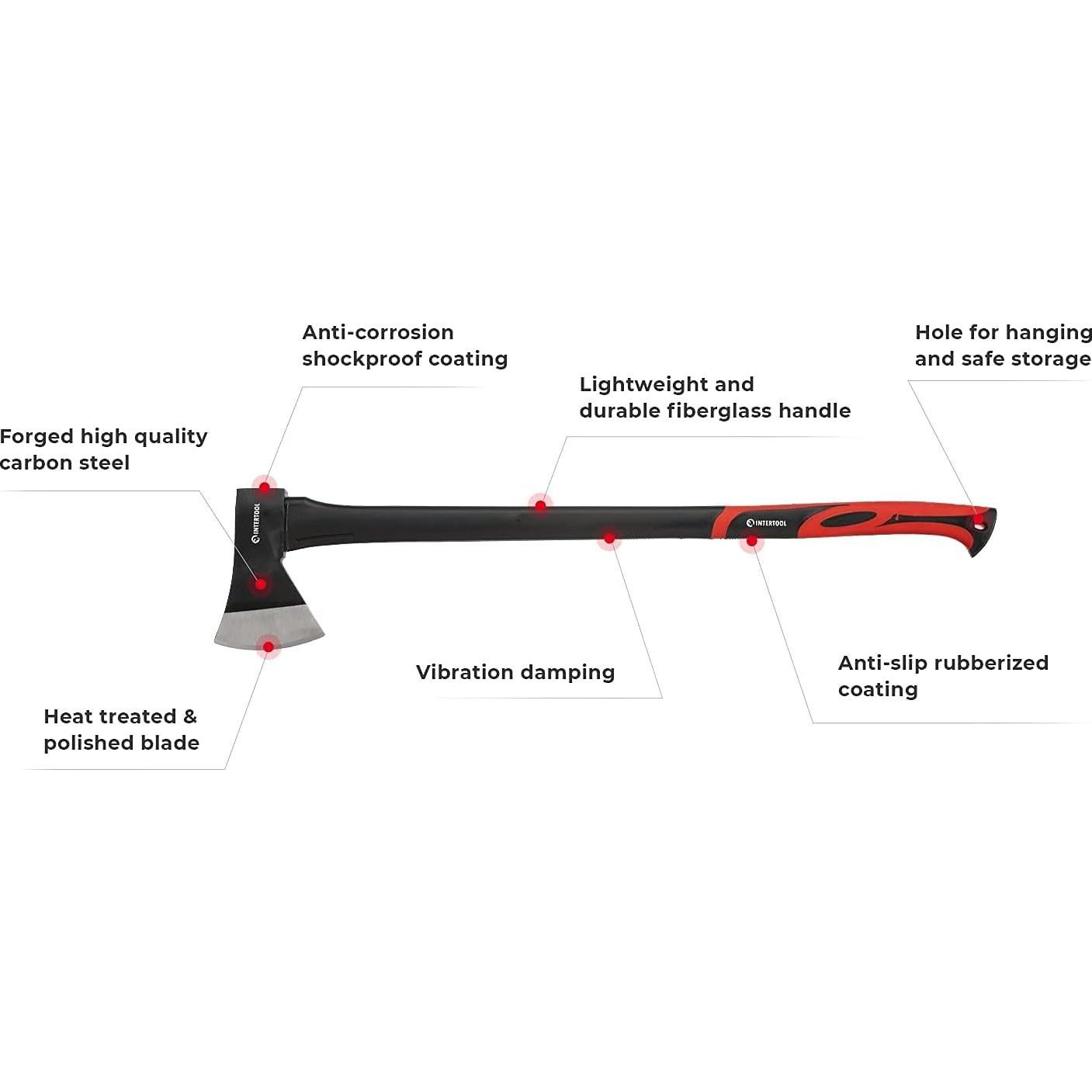 Set de Hachas INTERTOOL HT-0261 y HT-0264 - Fibra de vidrio