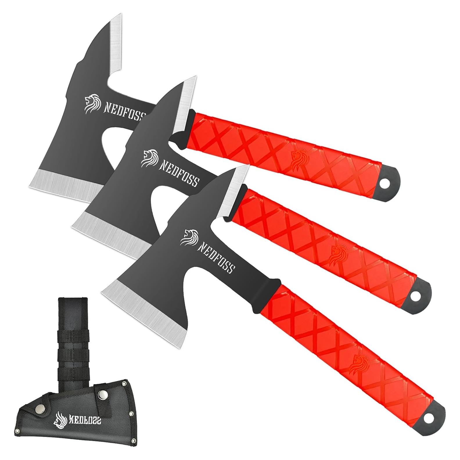 Conjunto de 3 Hachas para Lanzar NedFoss 28.2 cm con Funda