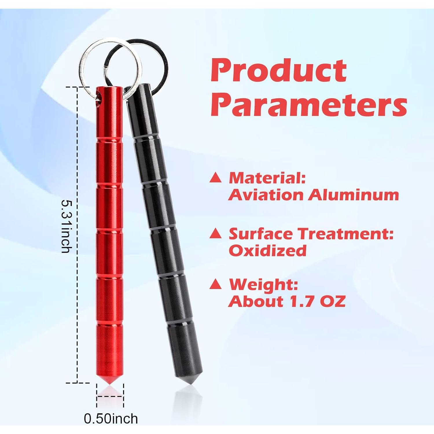 Herramienta Rompe Cristales Táctica 2 Piezas Aluminio Defensa