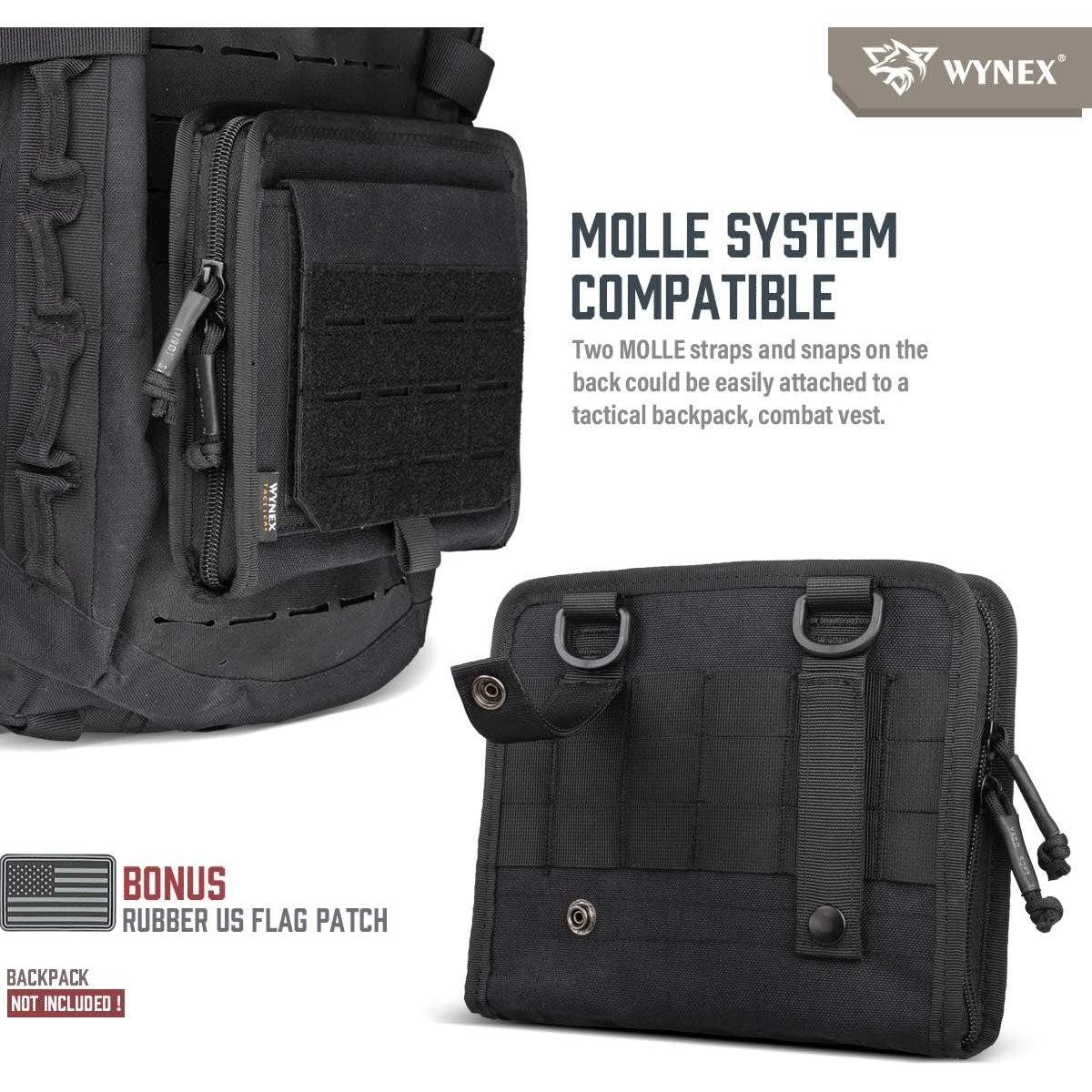 Bolsa Táctica Administrativa WYNEX Molle Negra 22x17x3 cm