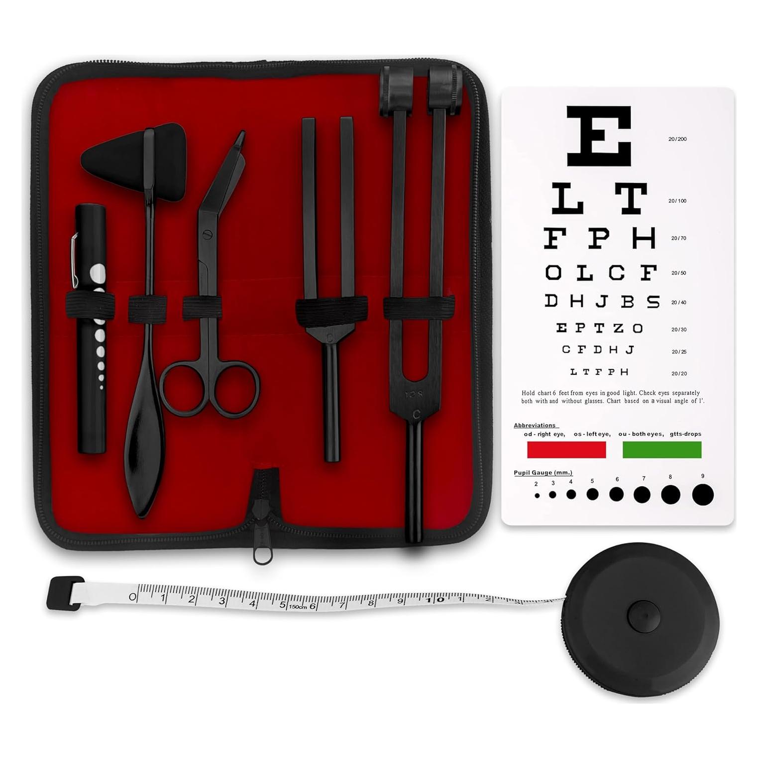 Kit Diagnóstico Táctico Negro Premium 7 Piezas ASA Techmed