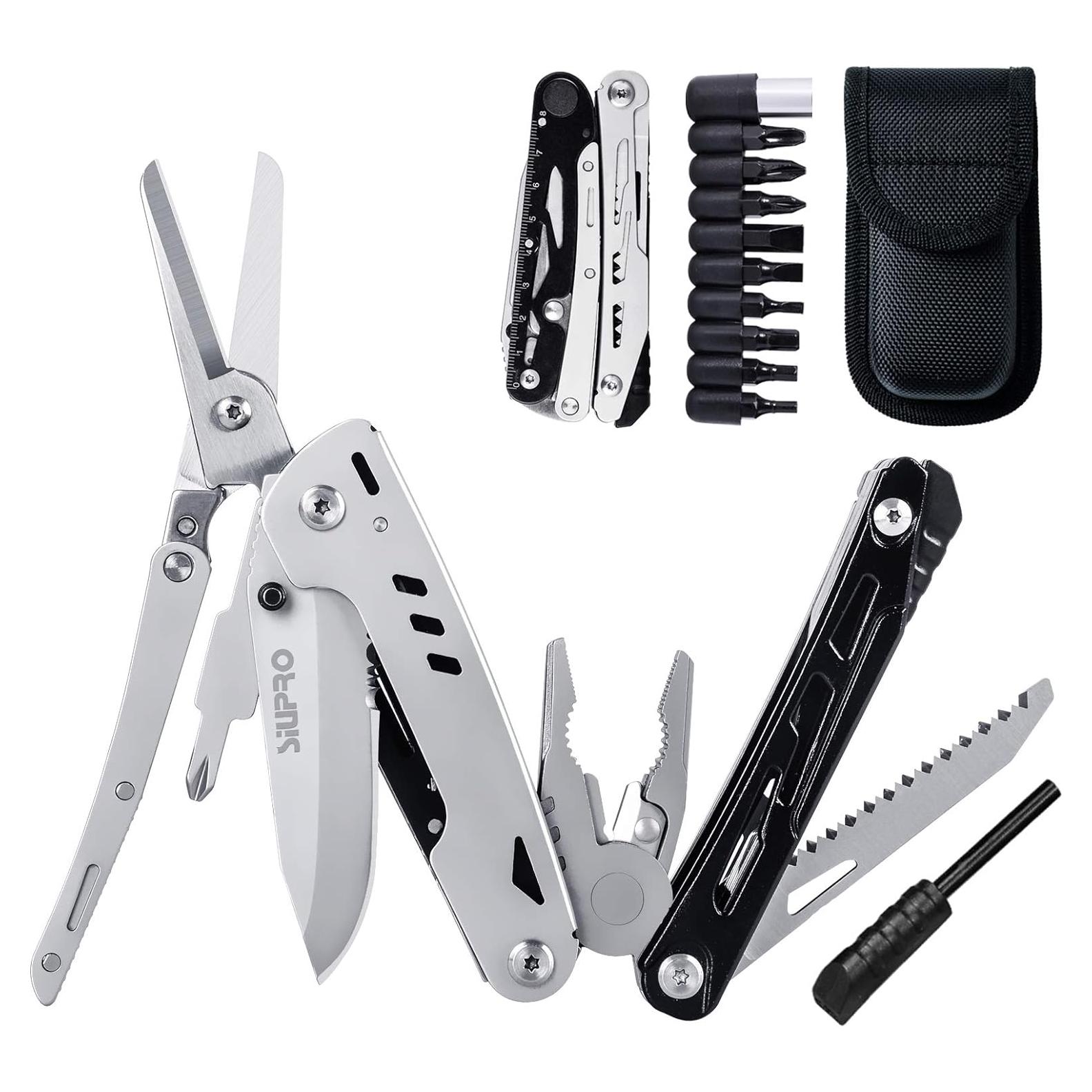 Cuchillo de bolsillo multitool SIUPRO 22 en 1 acero inoxidable