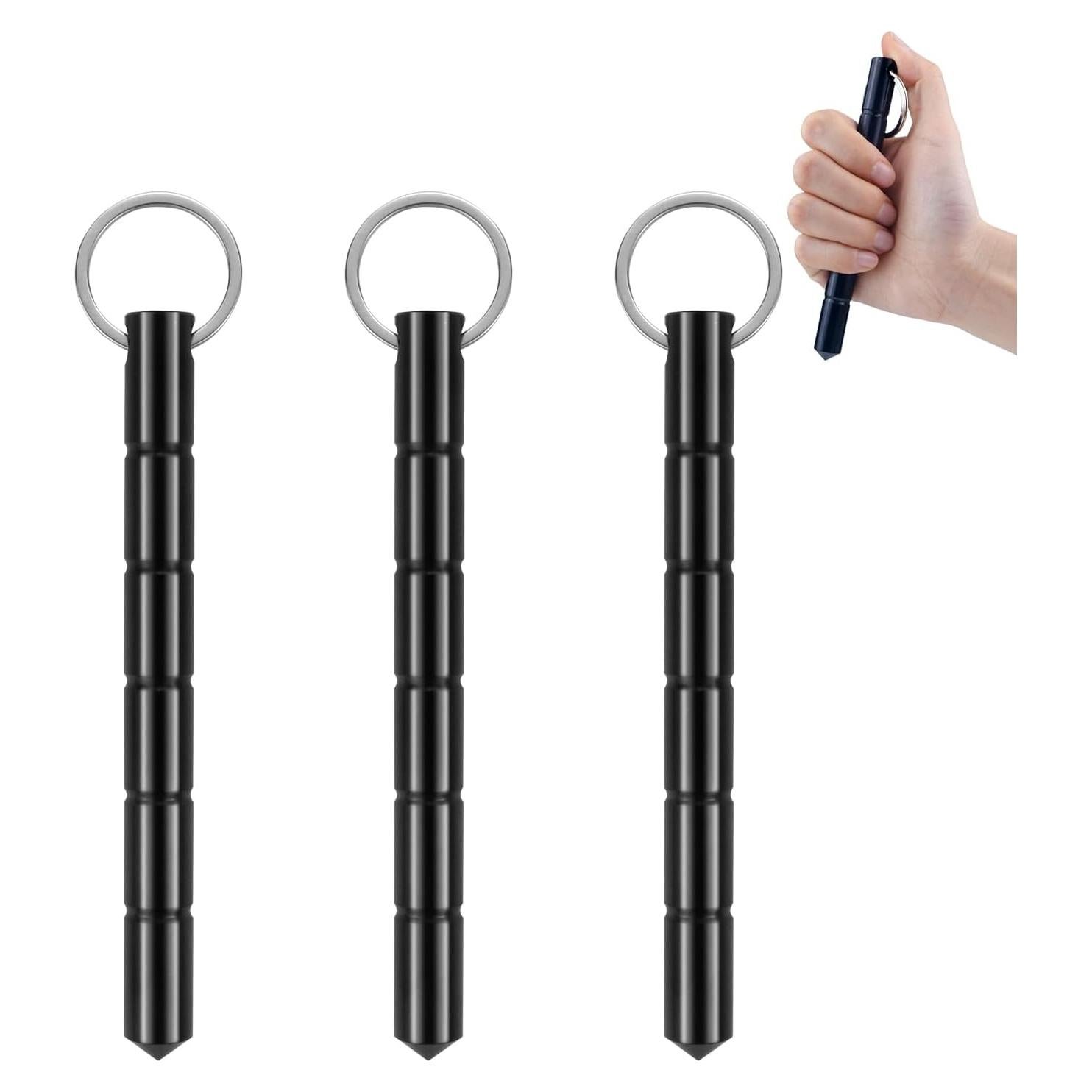 Juego de 3 Llaveros de Seguridad para Mujeres - Aluminio Táctico