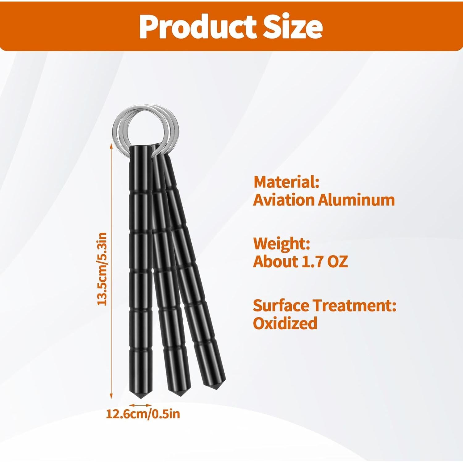 Juego de 3 Llaveros de Seguridad para Mujeres - Aluminio Táctico