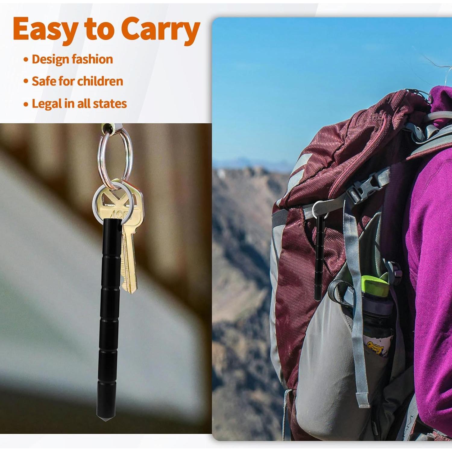 Juego de 3 Llaveros de Seguridad para Mujeres - Aluminio Táctico