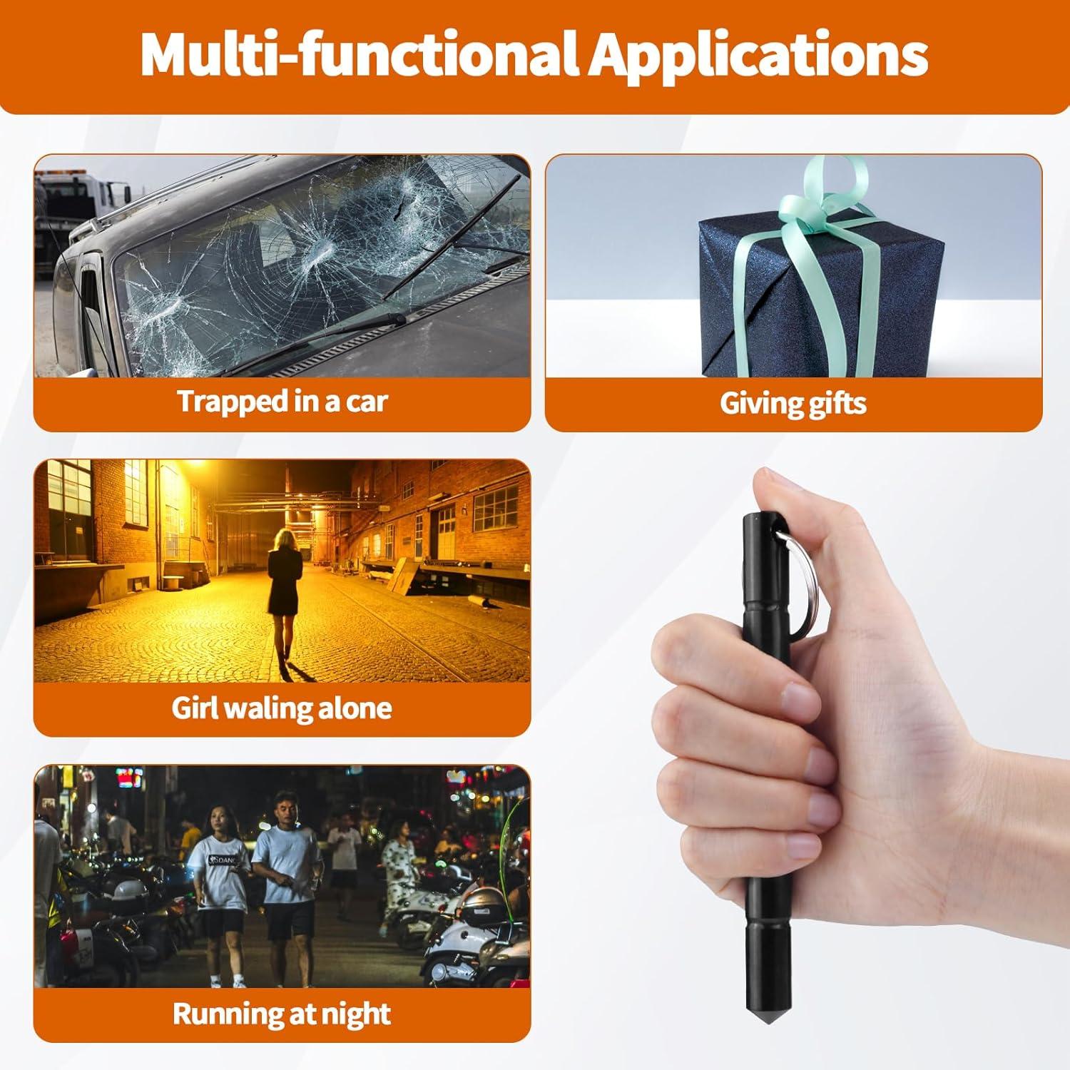 Juego de 3 Llaveros de Seguridad para Mujeres - Aluminio Táctico