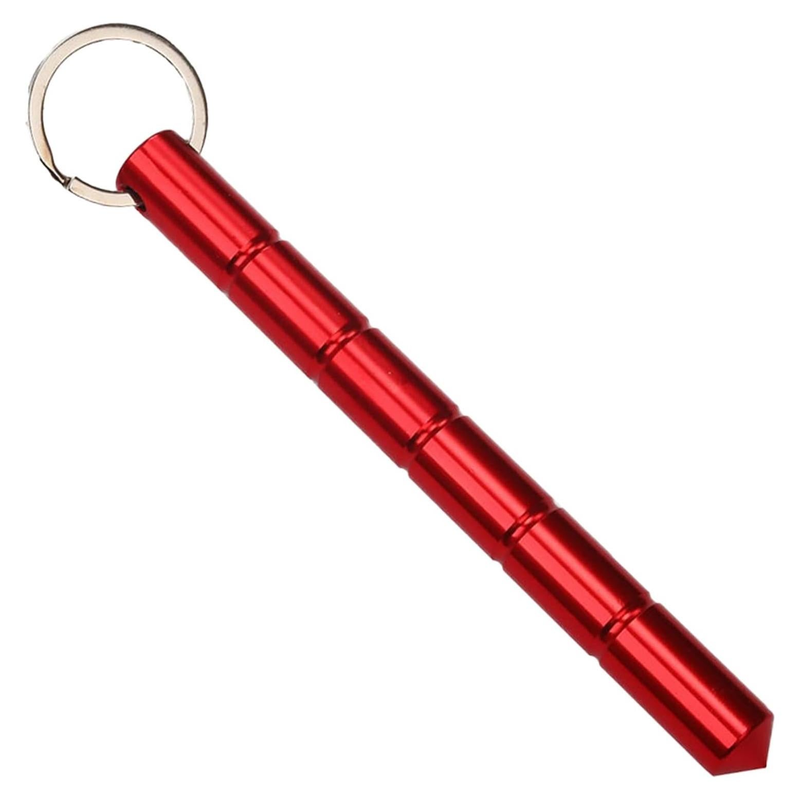 Llave de Aluminio Portátil Rojo con Llavero - Herramienta de Emergencia