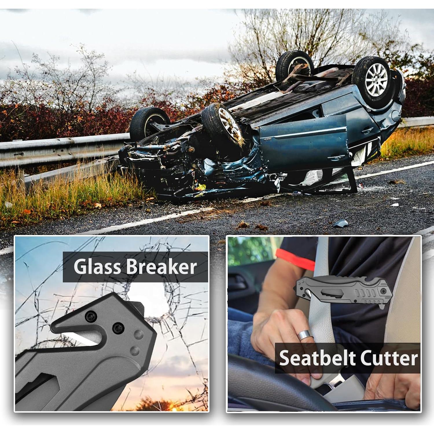 Cuchillo de Bolsillo NedFoss T39 6 en 1 Acero D2 9.4 cm