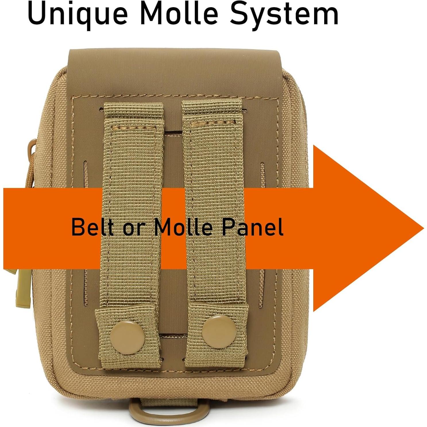 Bolsa EMT Molle Lemubeane Táctica 11.94x5.08x16cm Marrón