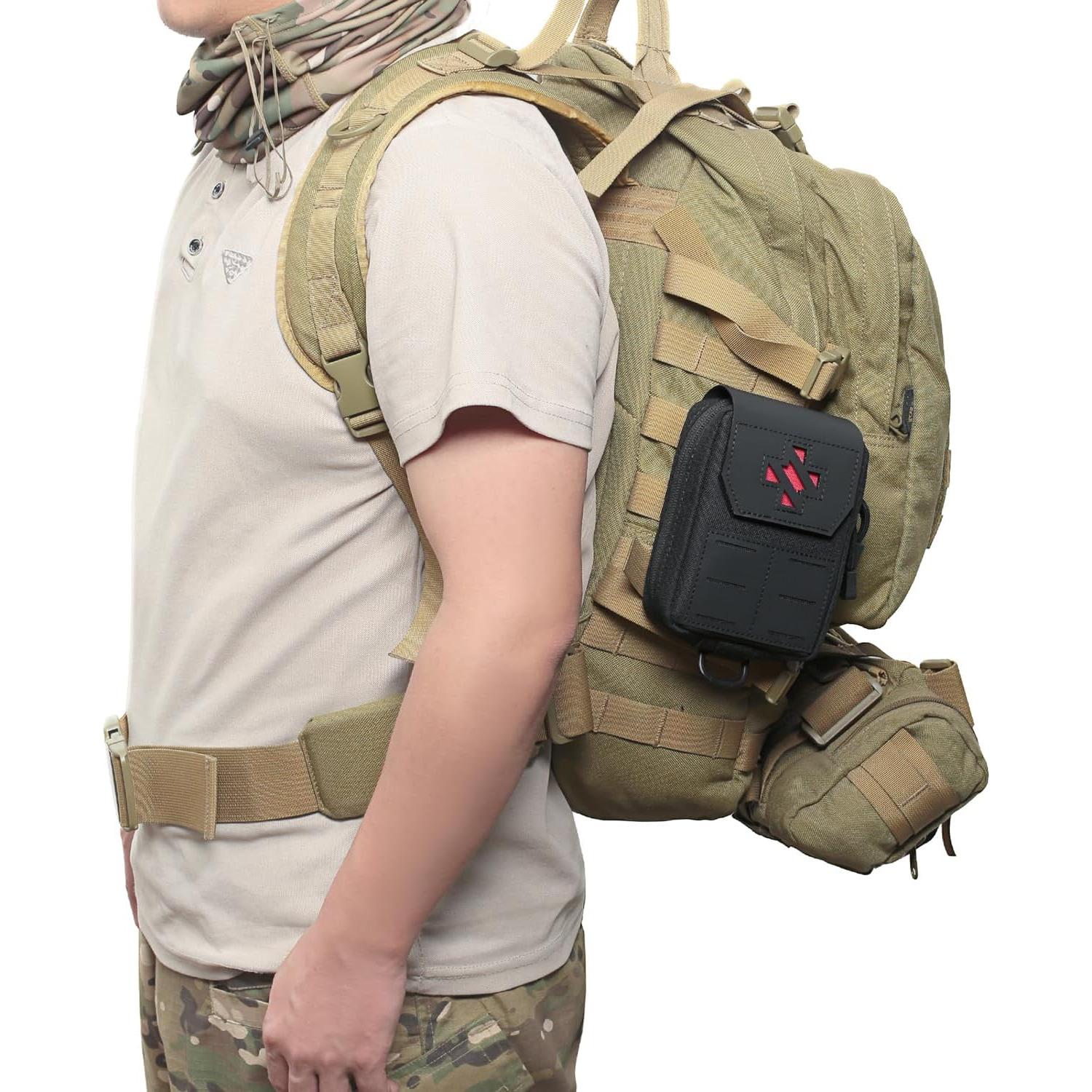 Bolsa EMT Molle Lemubeane Táctica 11.94x5.08x16cm Marrón