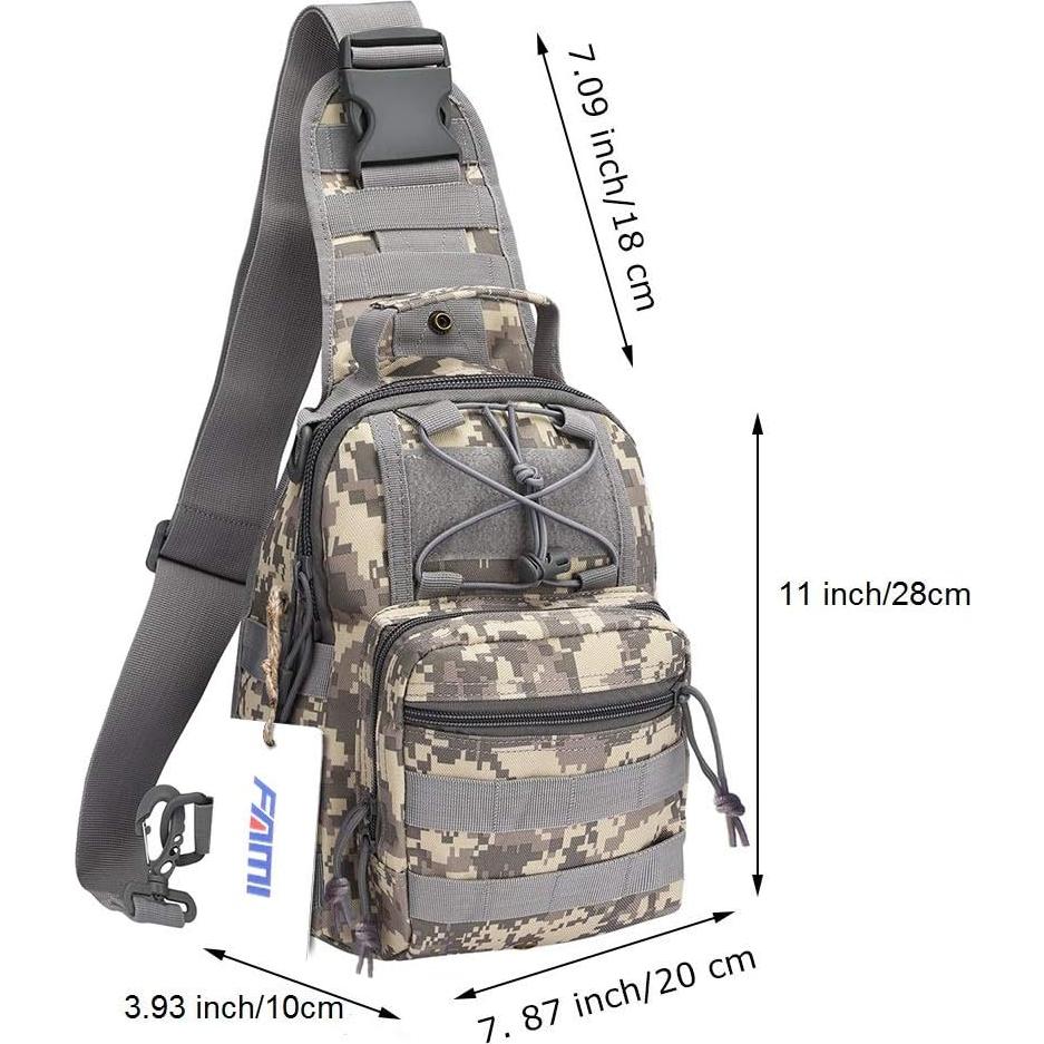 Mochila Táctica FAMI Sling ACU 6L Resistente al Agua