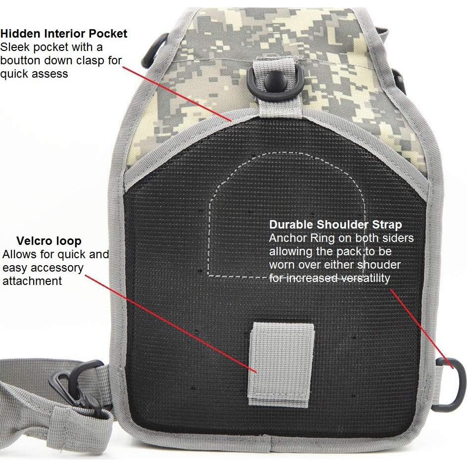 Mochila Táctica FAMI Sling ACU 6L Resistente al Agua