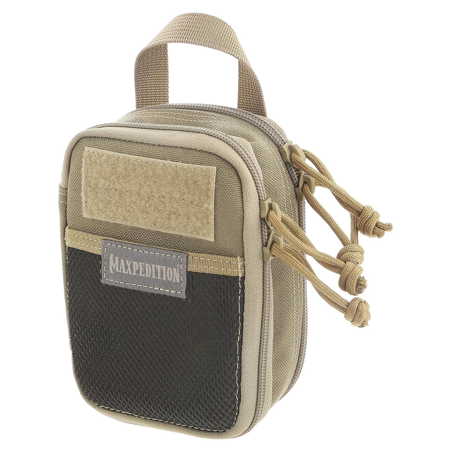 Organizador de bolsillo Mini Maxpedition Doble Nivel Caqui 10.1x6.4x15.2cm