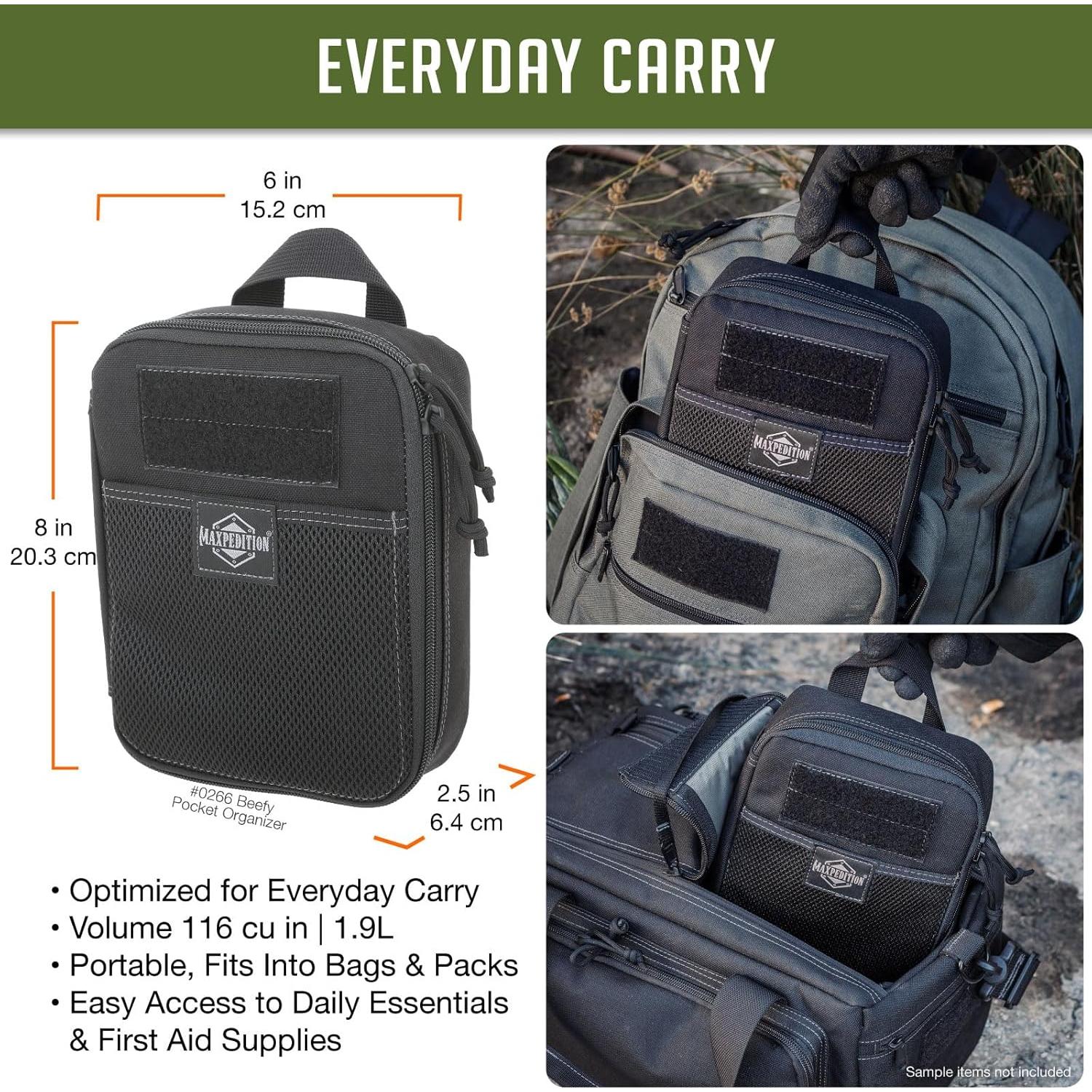 Organizador de Bolsillo Beefy Maxpedition Nylon 1000D Táctico