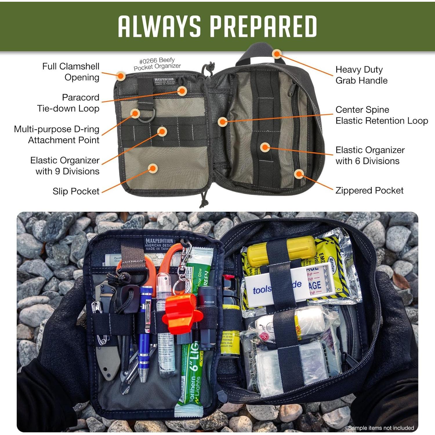 Organizador de Bolsillo Beefy Maxpedition Nylon 1000D Táctico