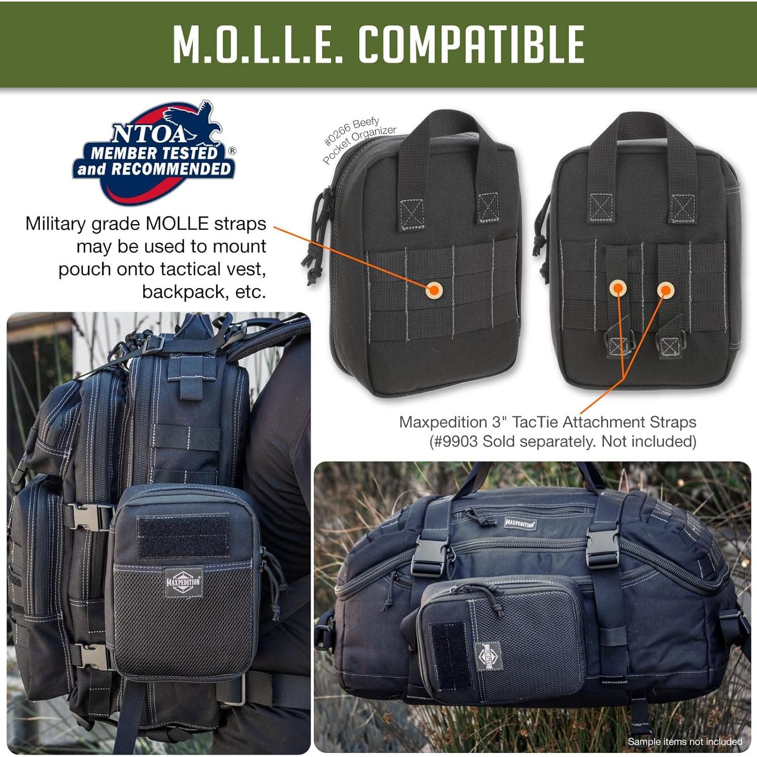 Organizador de Bolsillo Beefy Maxpedition Nylon 1000D Táctico