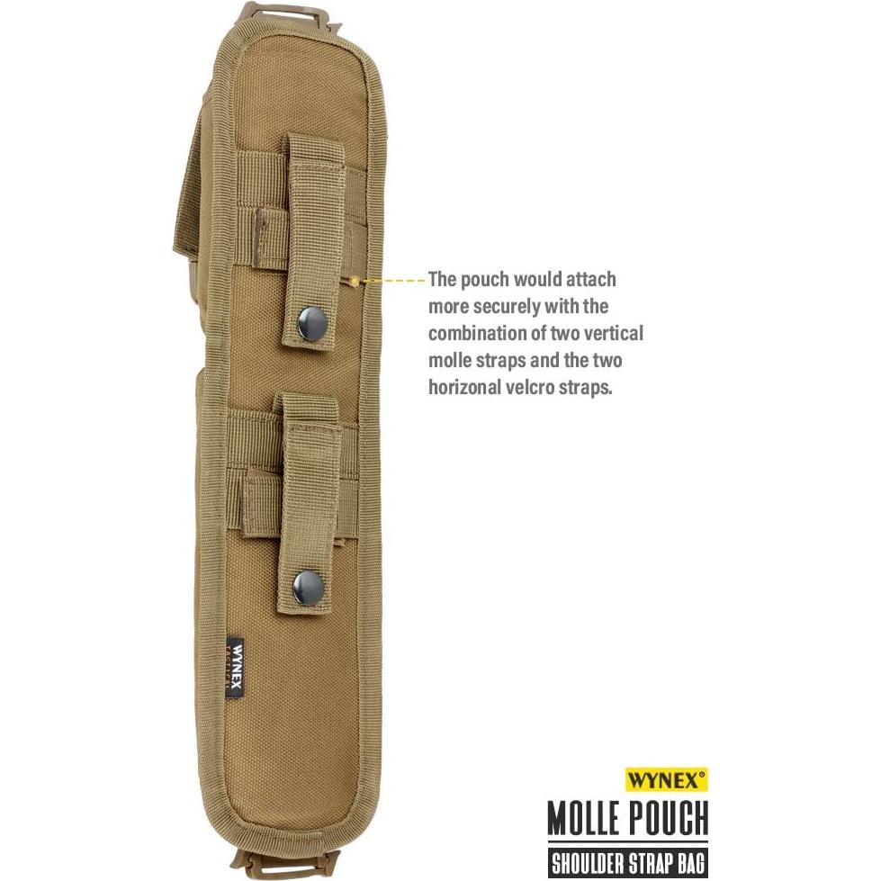 Bolsa Táctica Molle WYNEX Caqui Mejorada 36x8.5 cm