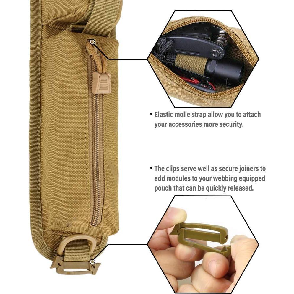 Bolsa Táctica Molle WYNEX Caqui Mejorada 36x8.5 cm