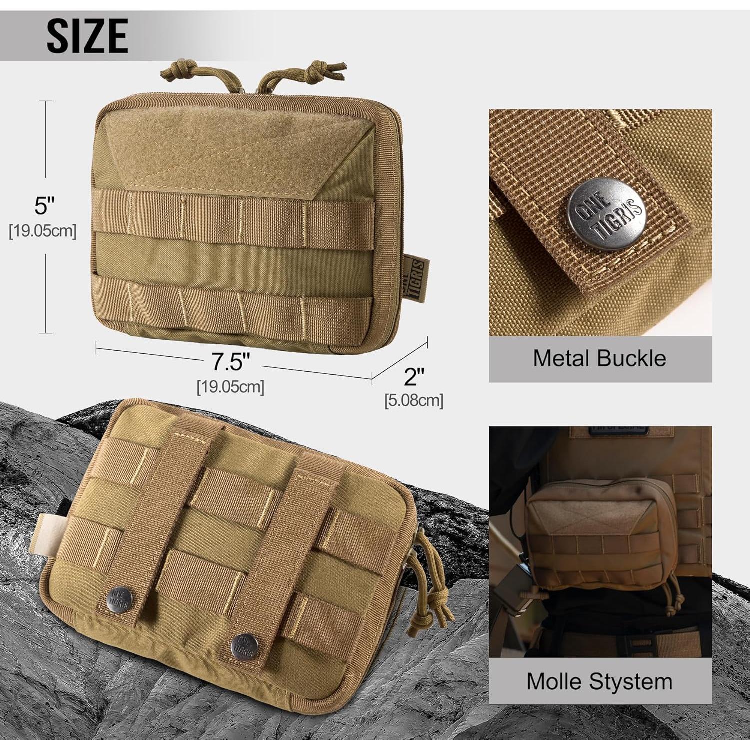 Bolsa Administrativa MOLLE OneTigris Nylon 500D 19x12x5cm