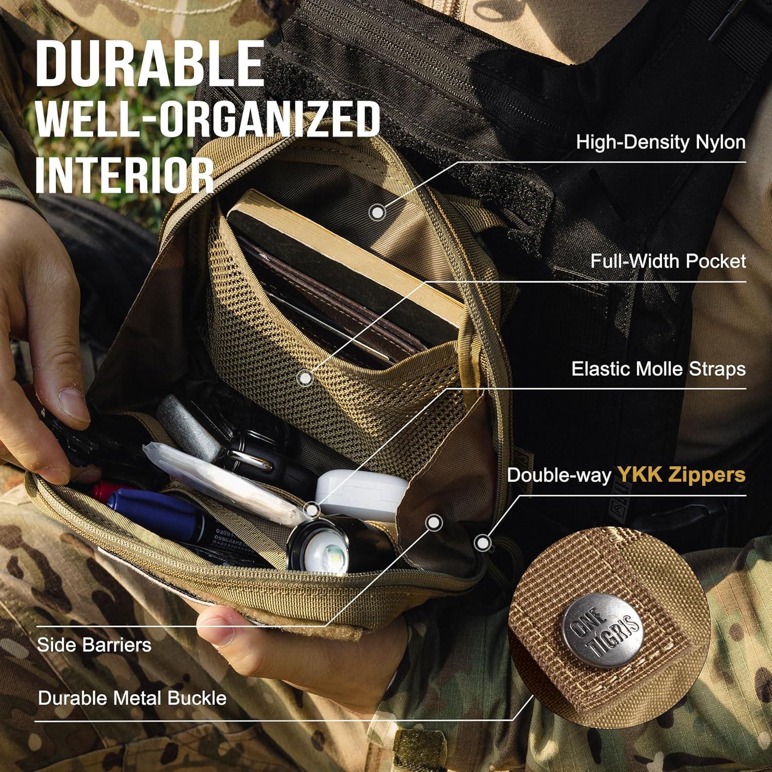 Bolsa Administrativa MOLLE OneTigris Nylon 500D 19x12x5cm