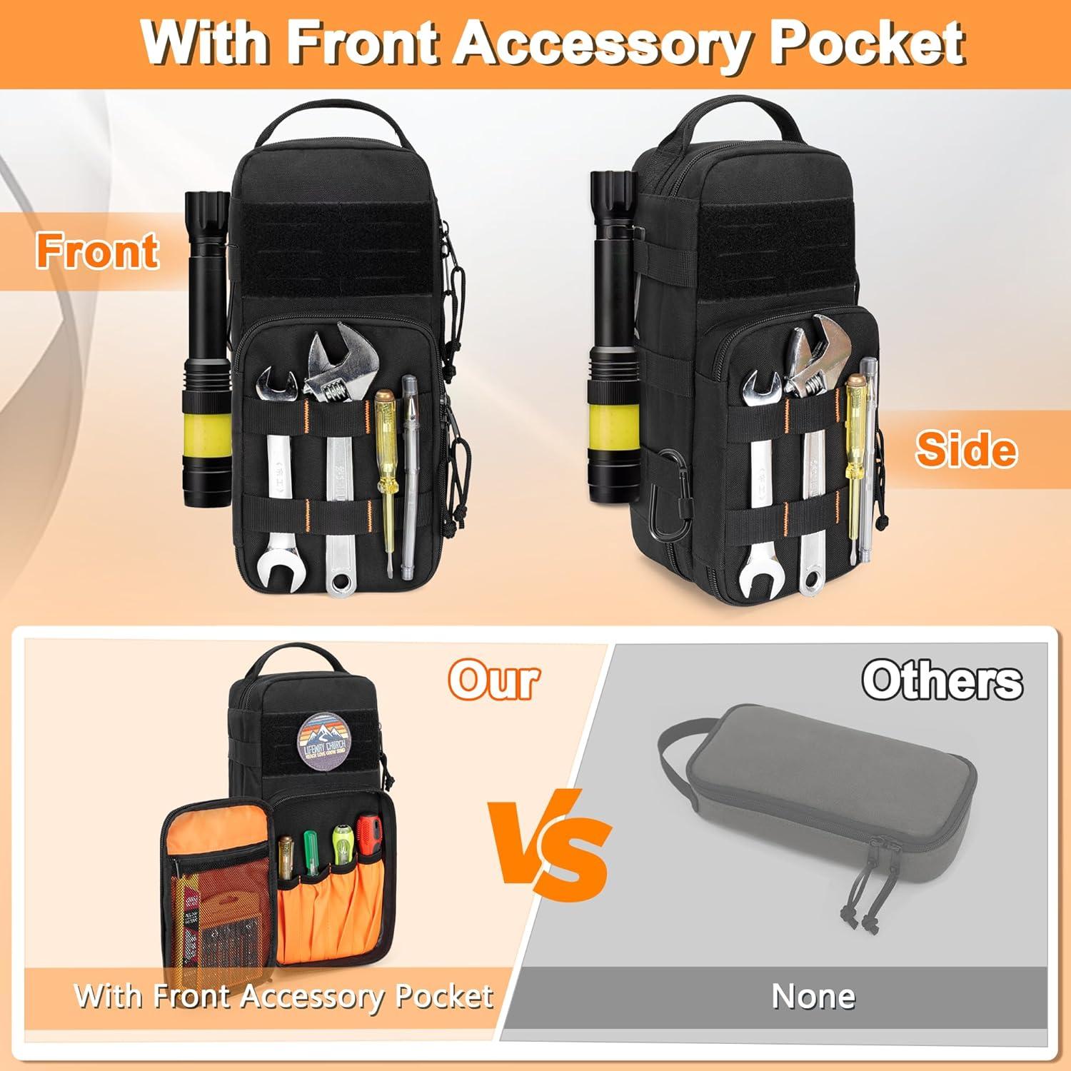 Bolsa de Herramientas Rexmica 12.4" Negra con 4 Compartimentos