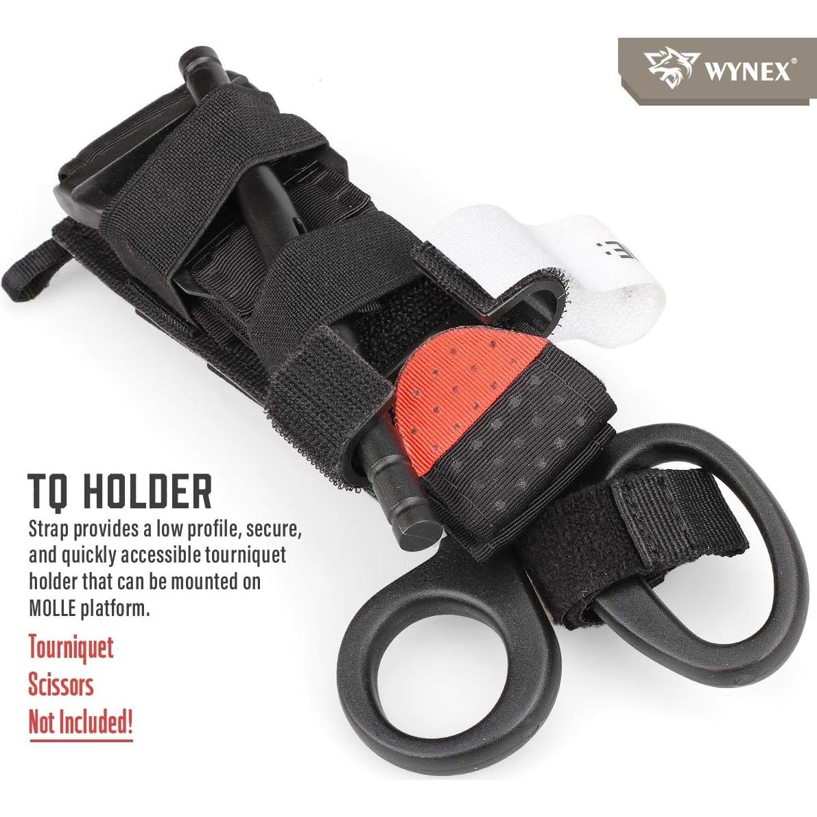Soporte Táctico para Torniquete WYNEX - Sistema MOLLE, Negro