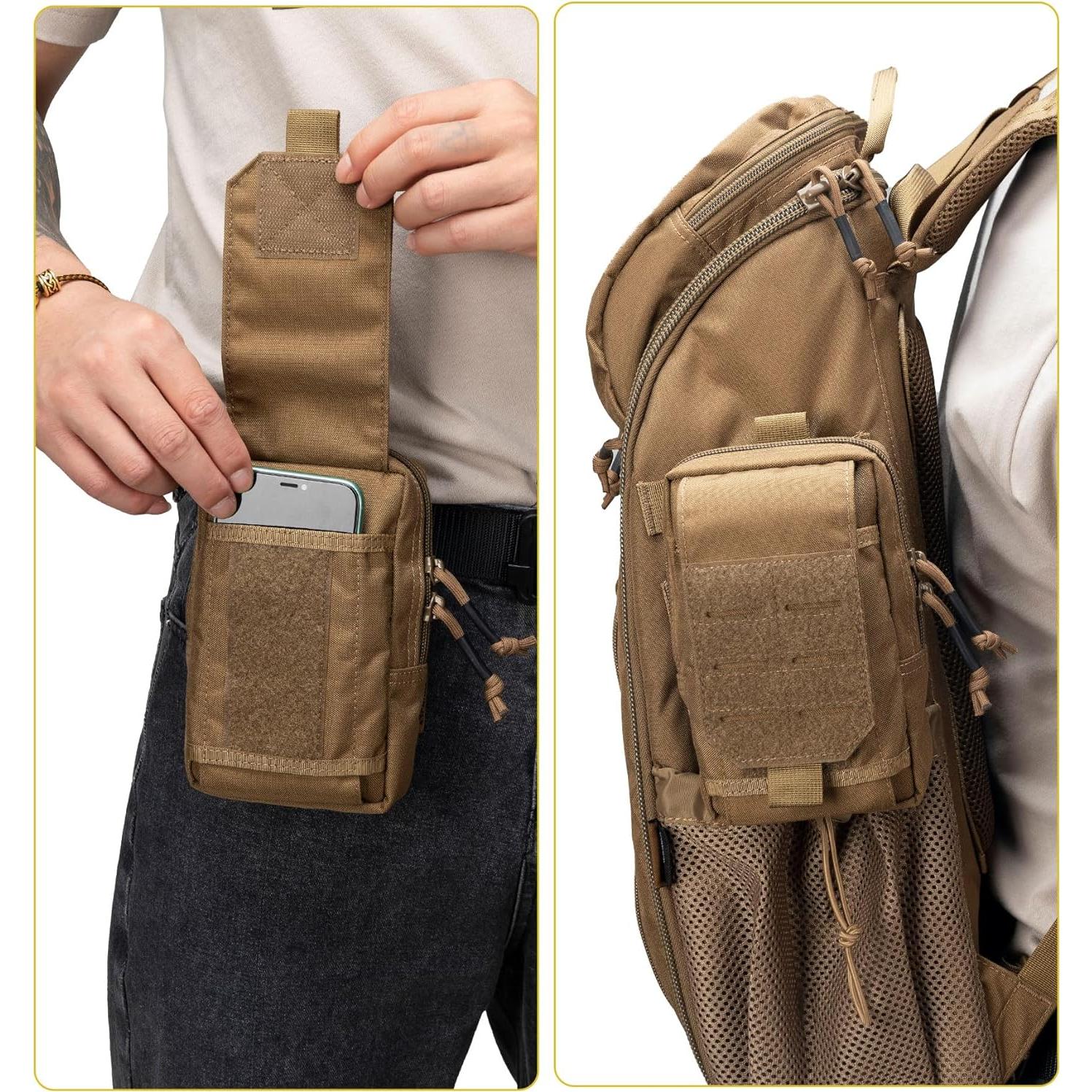 Bolsa Táctica EDC Molle EXCELENTE ELITE SPANKER Marrón Coyote