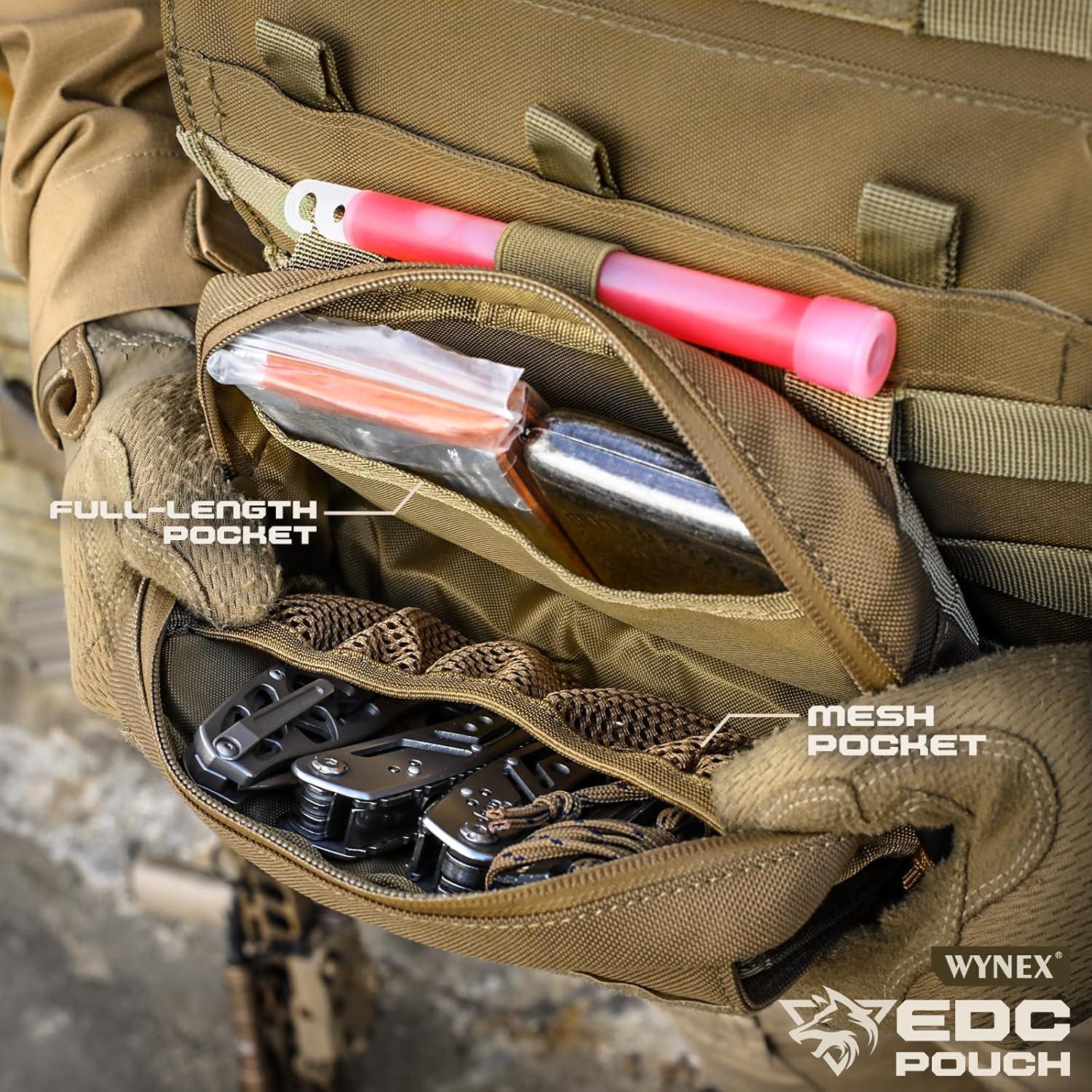 Bolsa Administrativa Molle Táctica WYNEX Caqui 3 Compartimentos