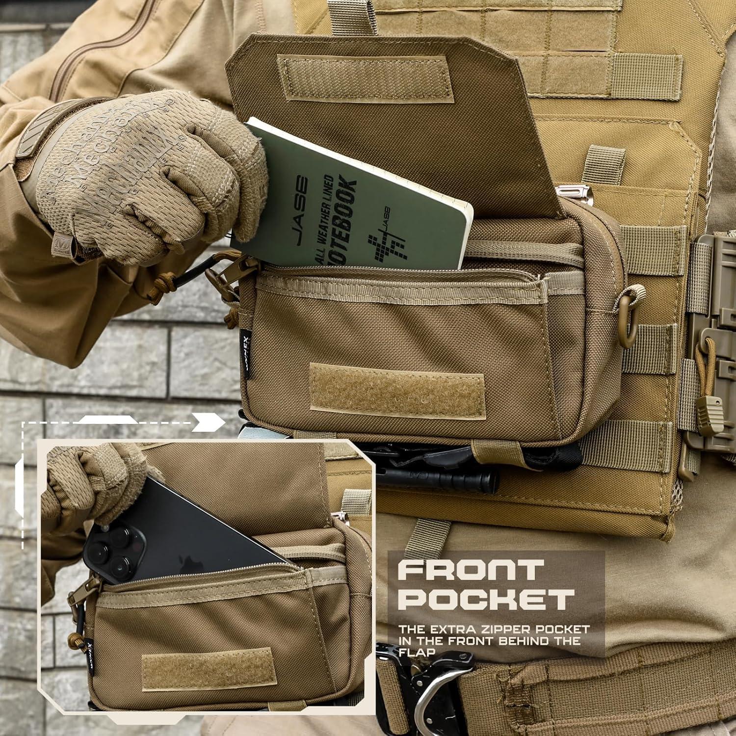 Bolsa Administrativa Molle Táctica WYNEX Caqui 3 Compartimentos