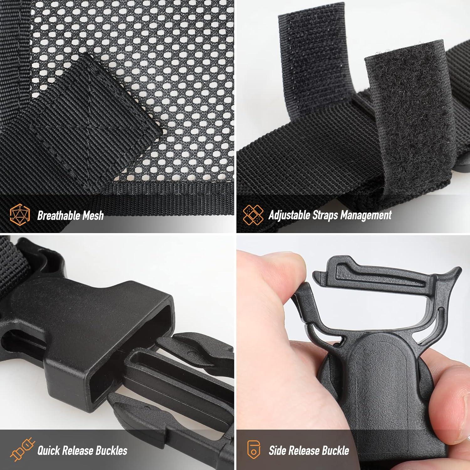 Bolsa Táctica Molle WYNEX Negra 29x23x10 cm con Funda de Mapa